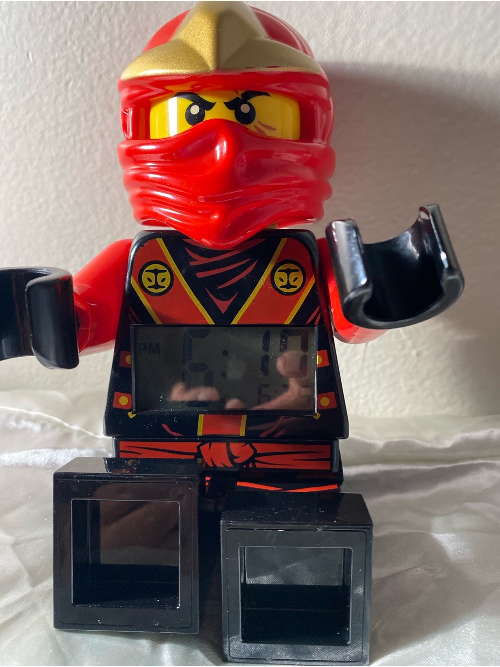 Ninja Red and Black LED Clock Toy